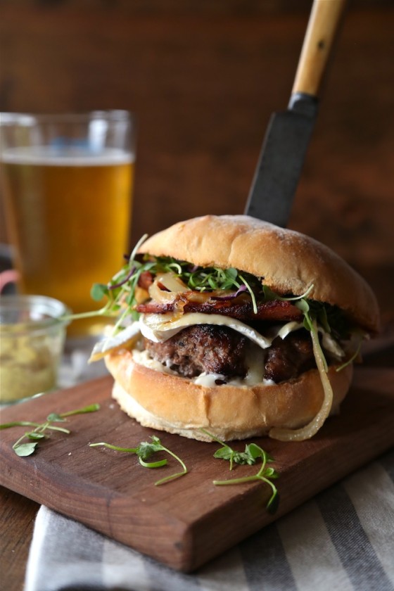 Bacon Brie Burger from countrycleaver.com | foodiecrush.com 