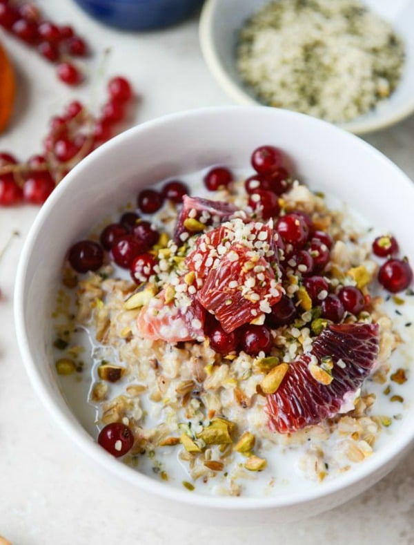 Butter-Toasted Oat Breakfast Bowls from howsweeteats.com on foodiecrush.com