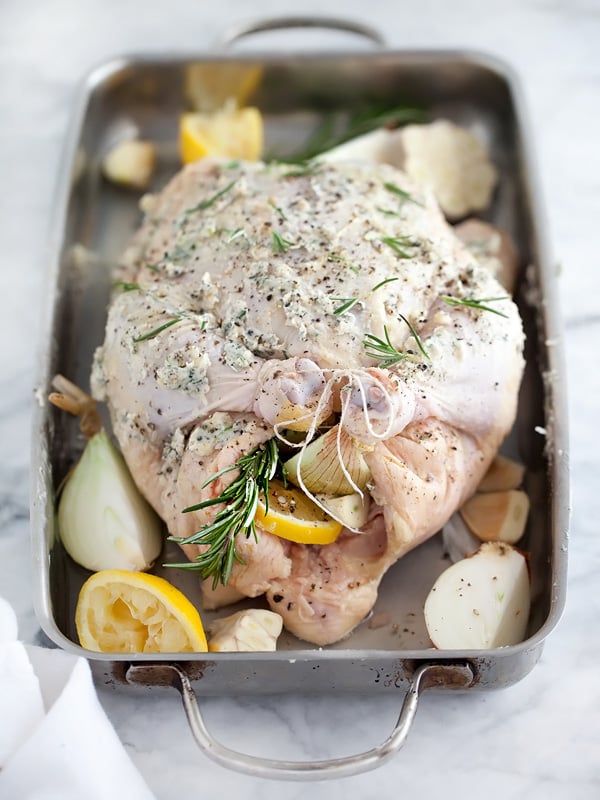Oven Roasted Chicken with Lemon Rosemary Garlic Butter