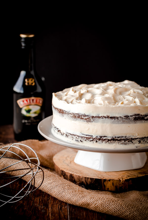 Guinness Stout Cake with Bailey’s Cream Cheese Frosting from bloggingoverthyme.com | foodiecrush.com 