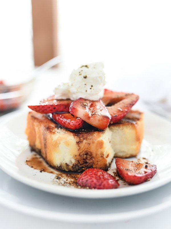Grilled Strawberry Shortcakes with Balsamic Vinegar | foodiecrush.com #recipe #easy #cake #berries #whippedcream #desserts #strawberries