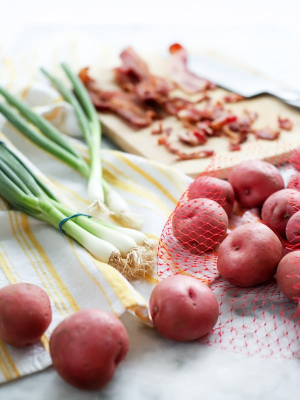 twice baked potatoes ingredients on counter