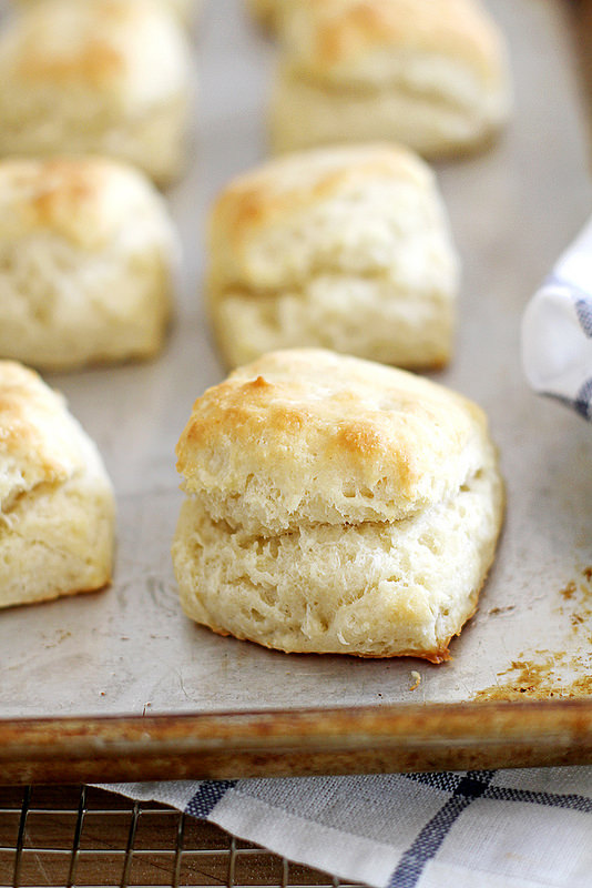 Flaky, Fluffy Southern Buttermilk Biscuits girlversusdough.com on foodiecrush.com 