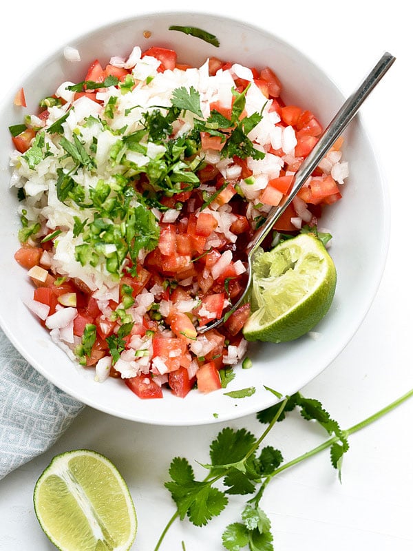 Easy Pico de Gallo Salsa Fresca | foodiecrush.com