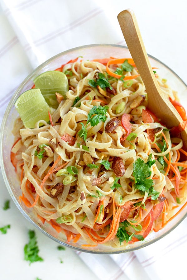 Thai Coconut Noodle Salad | foodiecrush.com 
