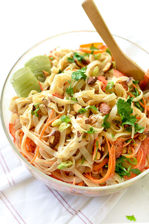Thai Coconut Noodle Salad | foodiecrush.com #cold #spicy #recipe #healthy #easy