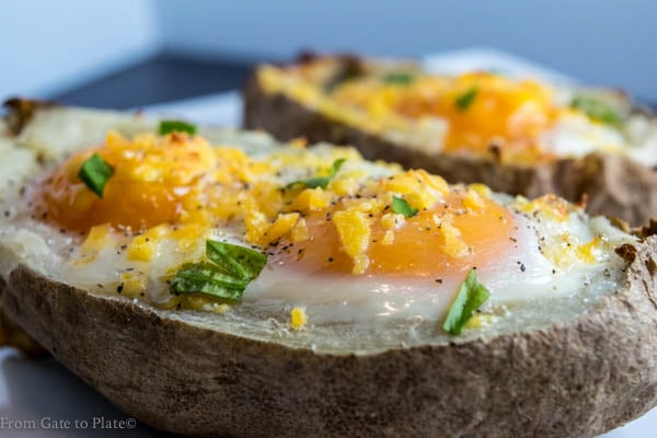Potato and Egg Breakfast Boats by From Gate to Plate | foodiecrush.com 