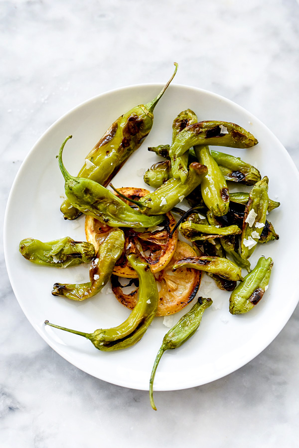 Blistered Shisito Peppers | foodiecrush.com #blistered #recipes #Asian #appetizer