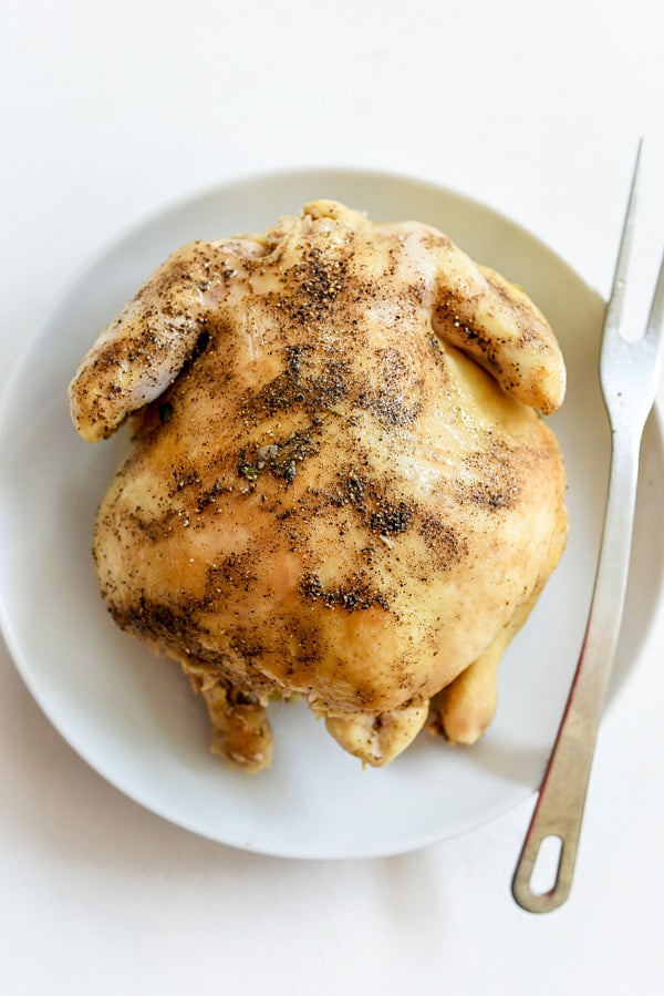 Slow Cooker Whole Chicken 5 Kosher salt and freshly ground black pepper