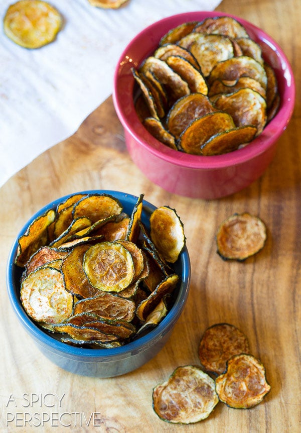 Crispy Baked Zucchini Chips A Spicy Perspective | foodiecrush.com 
