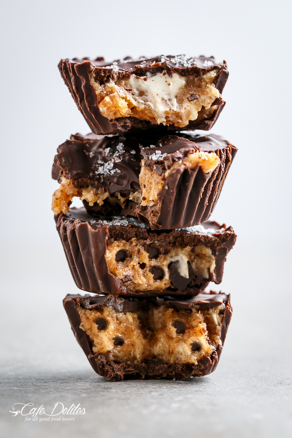 Chocolate Chip Cheesecake Cookie Dough Cups from Cafe Delites on foodiecrush.com 