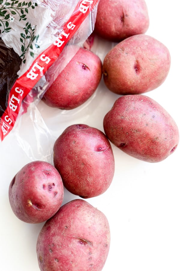 red potatoes for hot potato salad