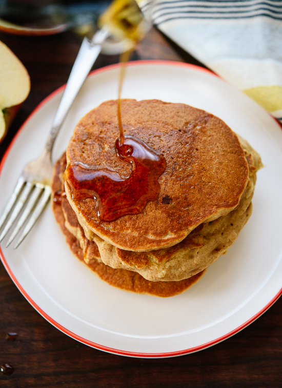 Apple Oatmeal Pancakes from Cookie & Kate on foodiecrush.com 