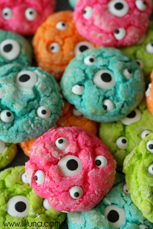 Gooey Monster Cookies from Lil Luna on foodiecrush.com 