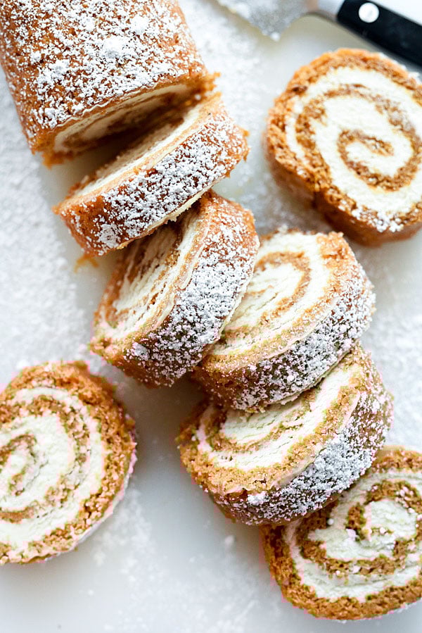 How to Make THE BEST Pumpkin Roll Recipe My Favorite Pumpkin Roll recipe with or without nuts | foodiecrush.com