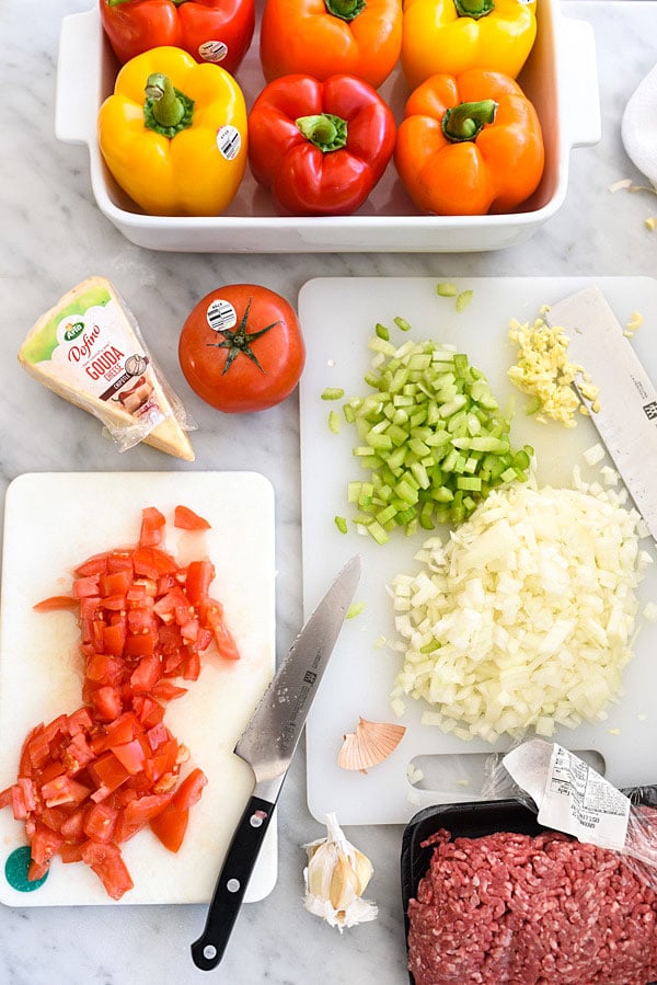 Multi-color peppers make the Southwest flavors of this recipe a healthy family favorite dinner | foodiecrush.com 