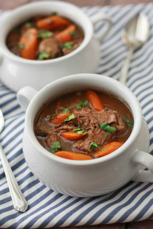 Slow Cooker Beef Stew from onelovelylife.com on foodiecrush.com