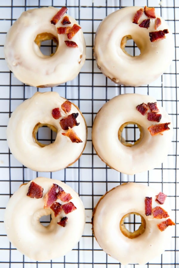 Maple Bacon Donuts from bromabakery.com on foodiecrush.com