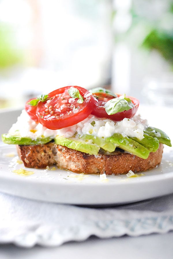 Caprese Avocado Toast | foodiecrush.com