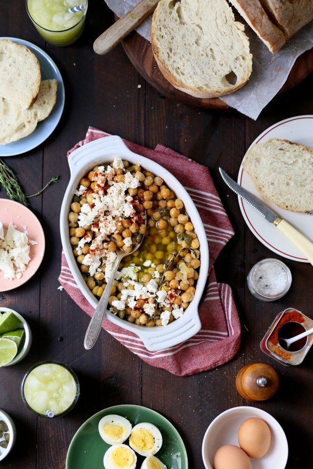 Olive Oil Braised Chick Peas with Feta from Joy the Baker on foodiecrush.com 