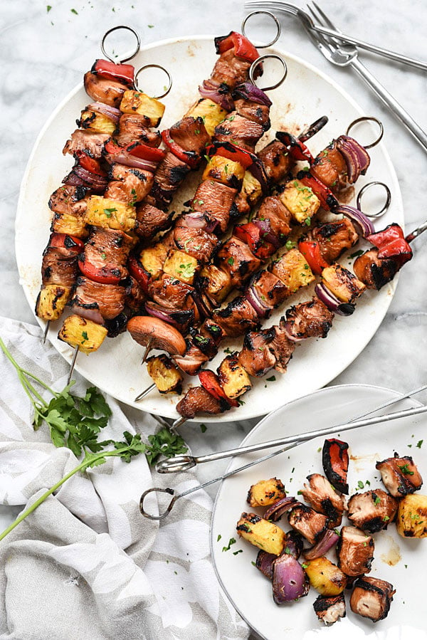 Hawaiian Chicken Skewers | foodiecrush.com