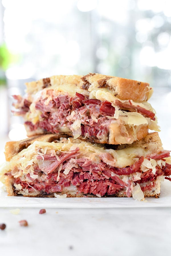 My Favorite Reuben Sandwich Recipe | foodiecrush.com #sandwich #classic #recipe #sauce #meat