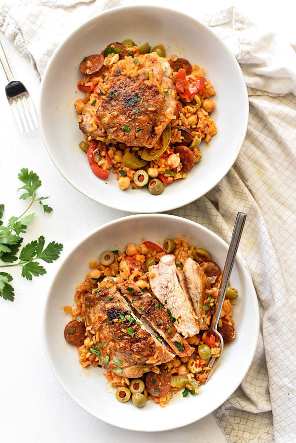 Spanish Chicken and Rice | foodiecrush.com