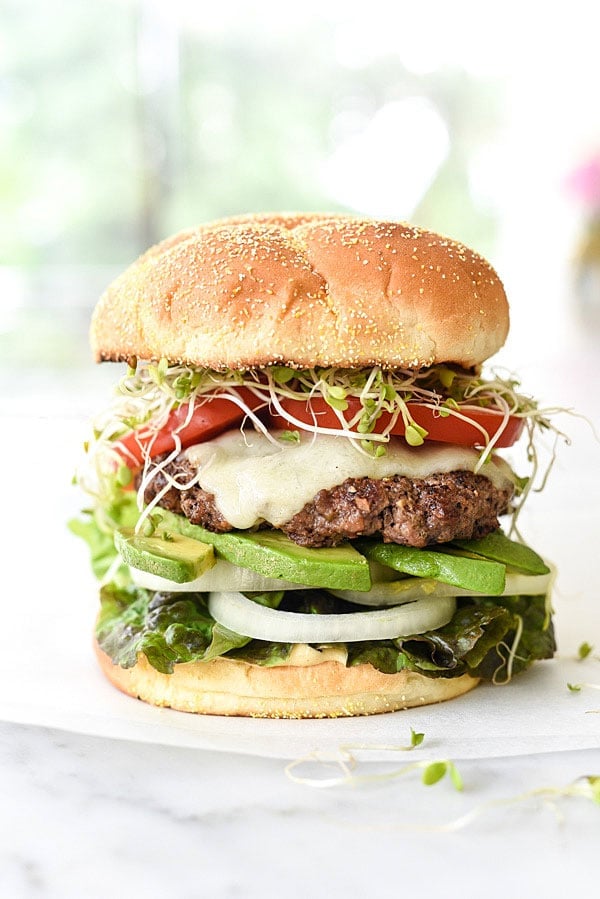 California-Style Bison Burgers | #recipe #seasoning #healthy #dinners #grilled foodicrush.com