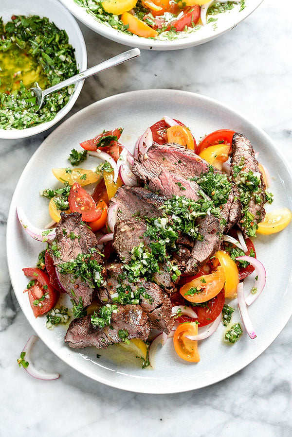 Grilled Skirt Steak with Chimichurri | foodiecrush.com