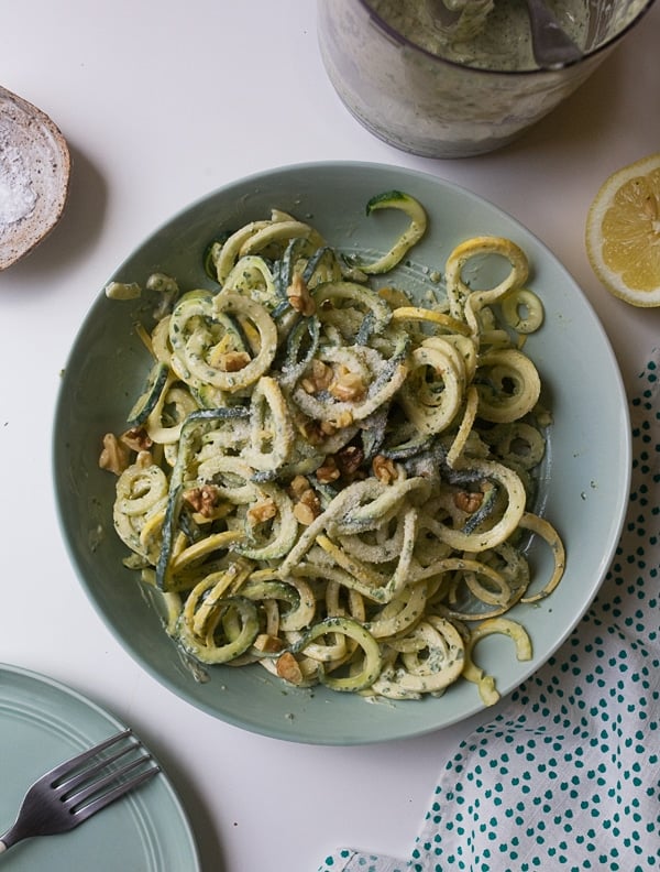 Summer Squash Pasta with Green Goddess Dressing from Cozy Kitchen on foodiecrush.com 