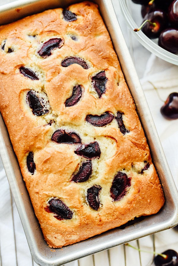 Cherry and Almond Quick Bread | #recipes #easy #sweet foodiecrush.com