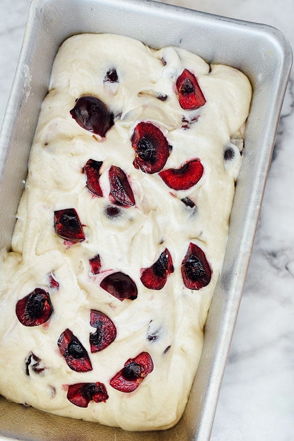 Cherry and Almond Quick Bread on foodiecrush.com