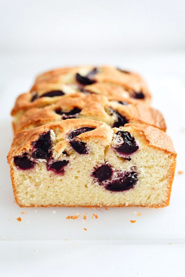 Cherry and Almond Quick Bread on foodiecrush.com