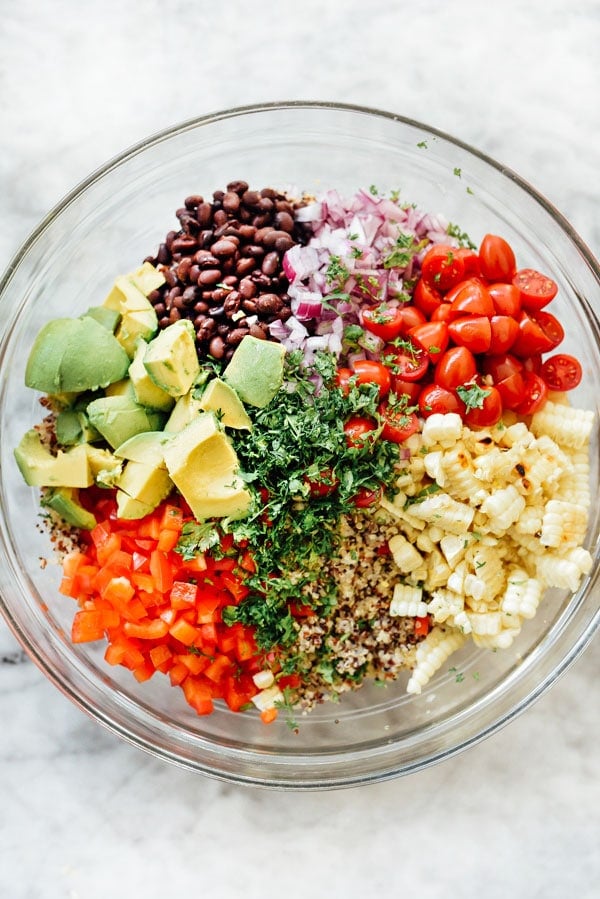 Latin Chipotle Quinoa Salad with Avocado | foodiecrush.com 