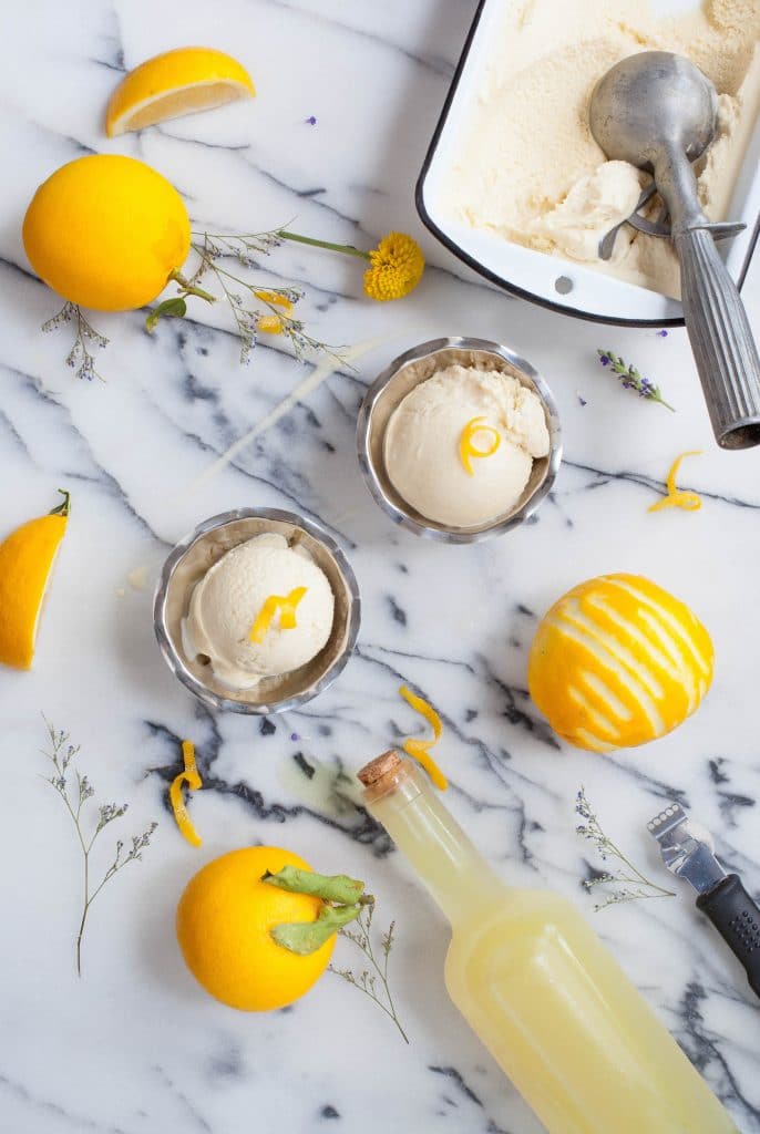 Limoncello Ice Cream from Clean Eating With a Dirty Mind | foodiecrush.com