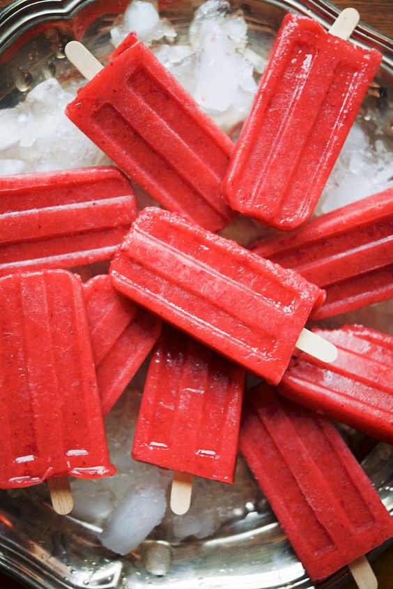 Strawberry-Negroni Popsicles from theroamingkitchen.net on foodiecrush.com