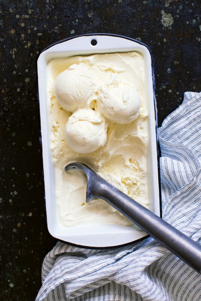 Cold Steeped Vanilla Mezcal Ice Cream from kitchenkonfidence.com on foodiecrush.com