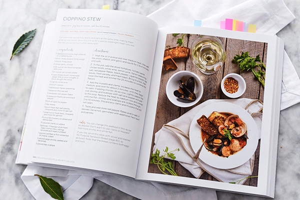 Lexi's clean kitchen cookbook open to a recipe
