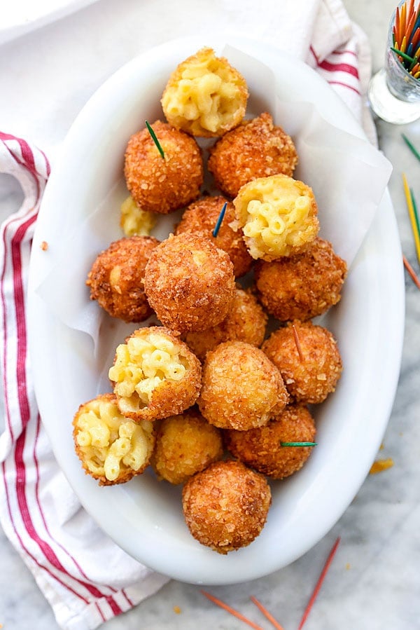 Fried Mac n Cheese Balls | foodiecrush.com