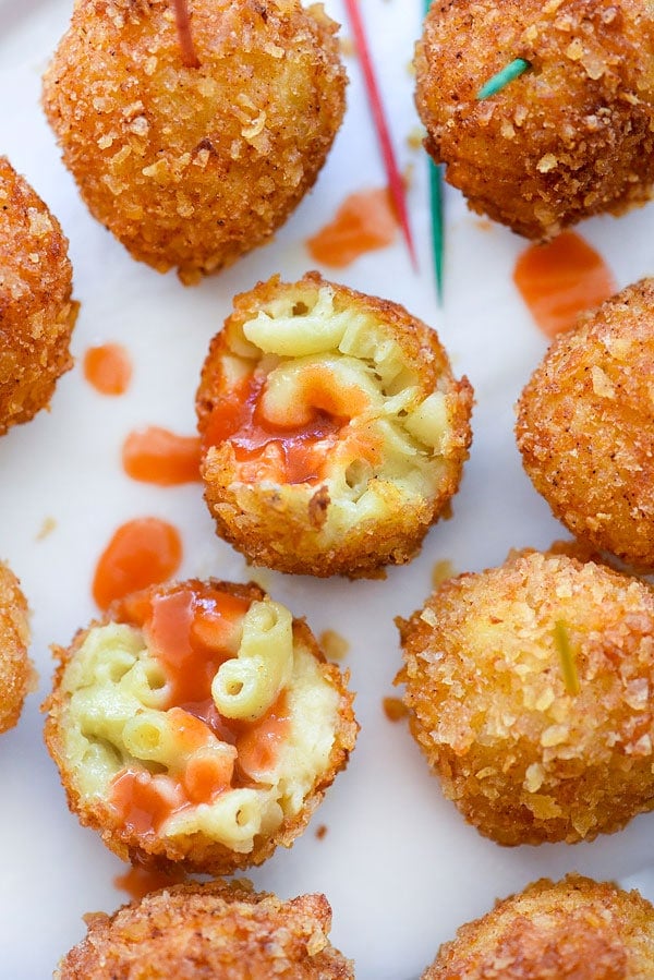 Fried Mac n Cheese Balls | foodiecrush.com