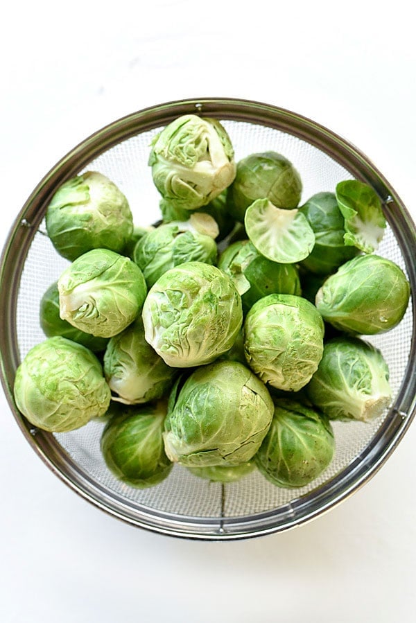 Shaved Brussels Sprouts, Roasted Beets and Goat Cheese Salad | foodiecrush.com