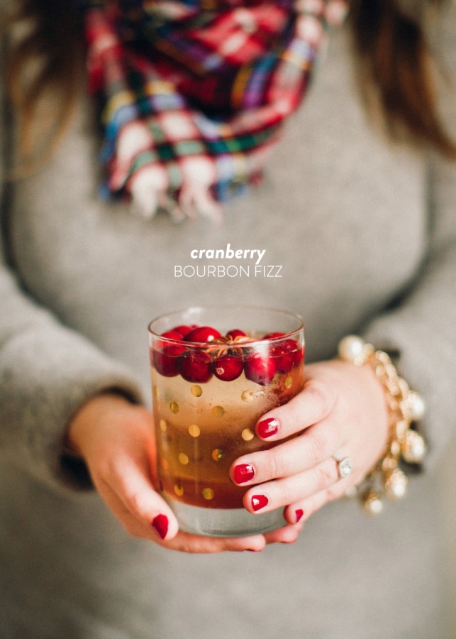 Cranberry Bourbon Fizz from Style Me Pretty on foodiecrush.com 