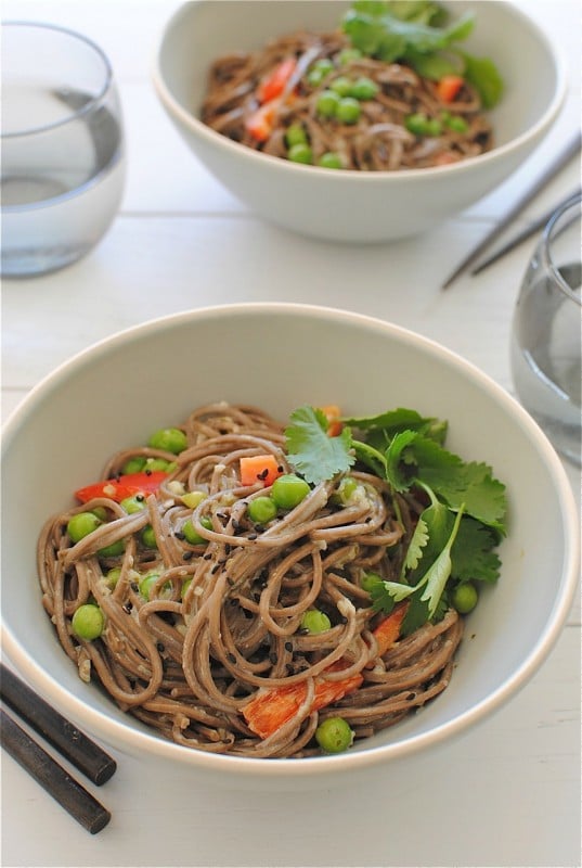 Coconut Soba Noodle Bowls from Bev Cooks on foodiecrush.com