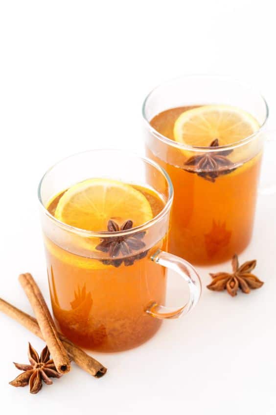 Spiced Chamomile Hot Toddy from loveandoliveoil.com on foodiecrush.com