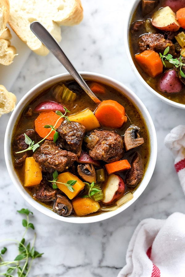 Butternut Squash Beef Stew for the Instant Pot, Pressure Cooker or Slow Cooker | foodiecrush.com