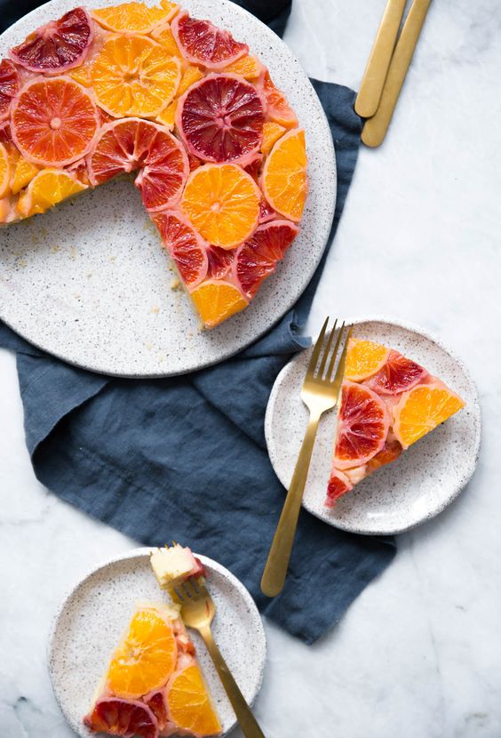 Upside Down Winter Citrus Cake from bromabakery.com on foodiecrush.com
