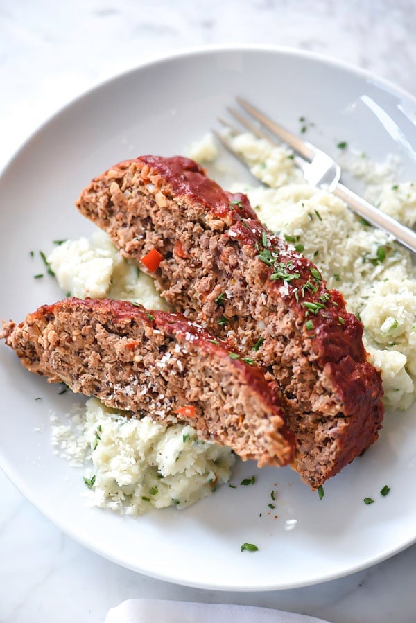 Healthy Turkey Meatloaf With Tomato Glaze | foodiecrush.com