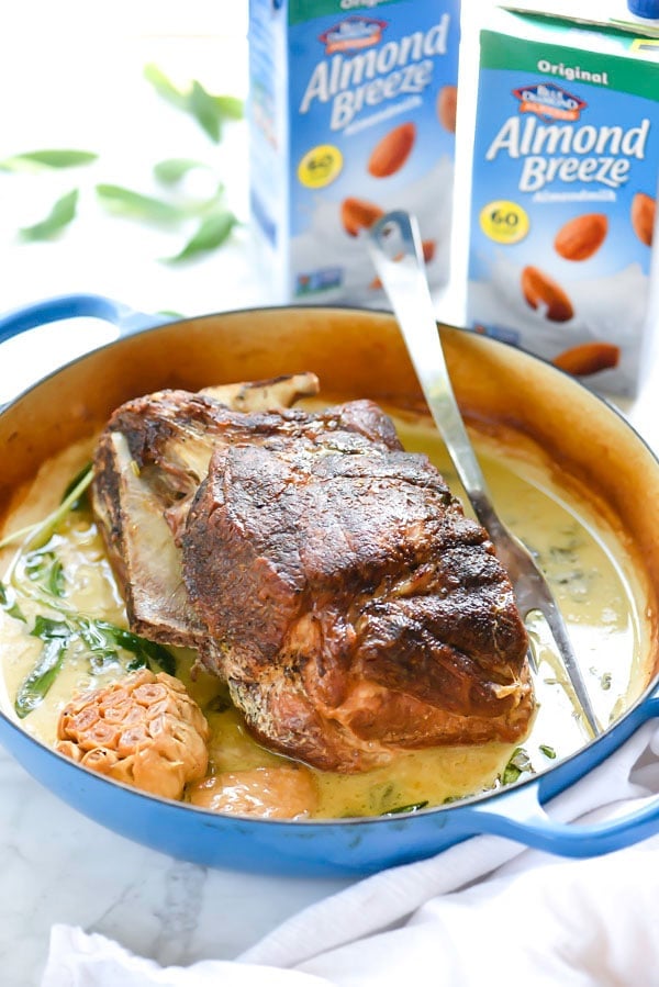 Braised Pork Roast in Almond Milk | foodiecrush.com 