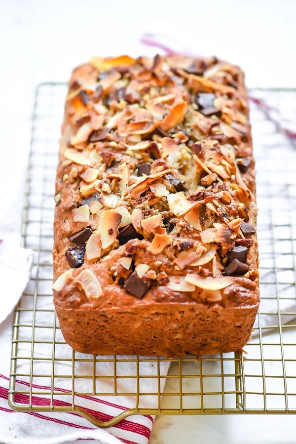 German Chocolate Banana Bread | foodiercrush.com 