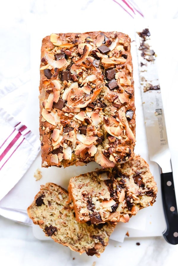 German Chocolate Banana Bread | foodiercrush.com 